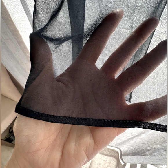 Navy blue silky scarf/wrap - Picture 3 of 4